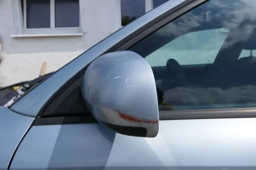 Audi A4 B6 8E B7 Spiegel Außenspiegel links elektrisch verstellbar blau LY7R (181474)