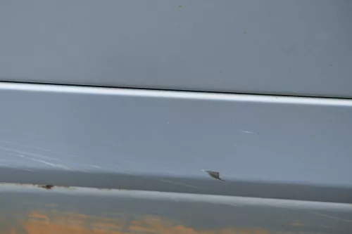 A4 B7 8E NUR Zierleiste Leiste Abdeckung Tür vorne links unten blau LY5J (181551)