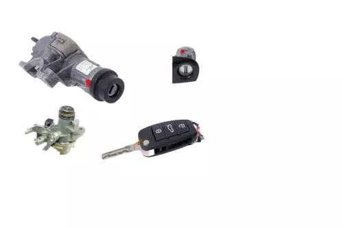 Audi A4 B7 8E Schloßsystem Türschloß mit 1x Schlüssel Schloß Zündschloß Heckschl