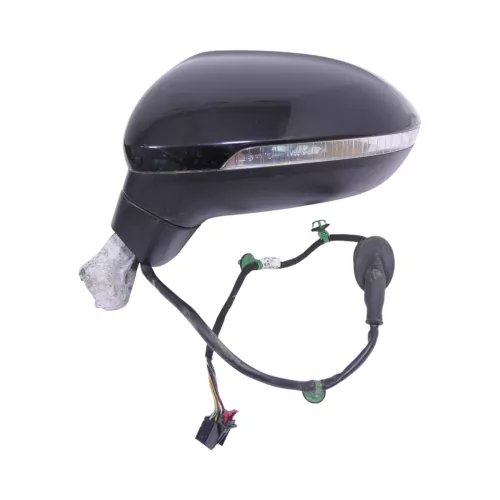 Passat 3C B8 3G elektrischer Spiegel Außenspiegel links mit Glas schwarz LC9X