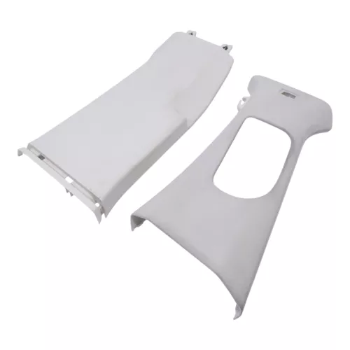 2x Passat B8 3G B-Säulen Verkleidung links oben + unten Abdeckung weiß St.Tropez