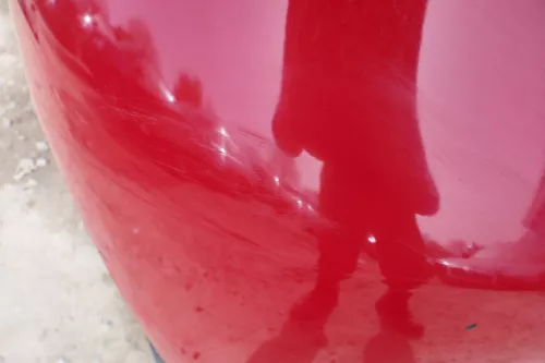 VW Fox 5Z Stoßstange hinten Stoßfänger rot LY3D Heckstoßstange (181817)