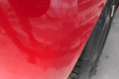 VW Fox 5Z Stoßstange hinten Stoßfänger rot LY3D Heckstoßstange (181817)