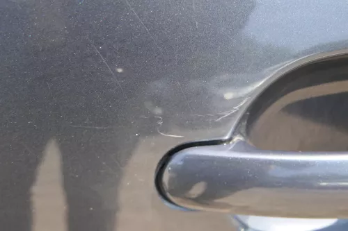 Fabia 5J Kombi + Limo Tür vorne links Fahrertür - grau LF8J -ohne Anbauteile (182246)