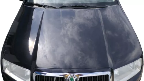 Skoda Fabia 6Y Motorhaube Klappe vorne schwarz LF9R mit Grill vorn (182291)