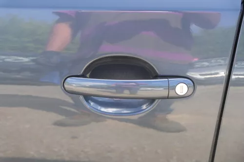 VW Polo 9N 9N3 Tür vorne links Fahrertür 4/5-Türer grau LC7V ohneAnbauteile (182371)