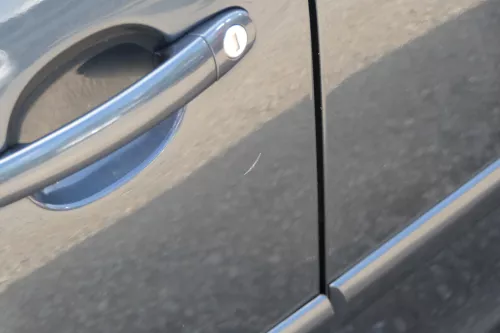 VW Polo 9N 9N3 Tür vorne links Fahrertür 4/5-Türer grau LC7V ohneAnbauteile (182371)