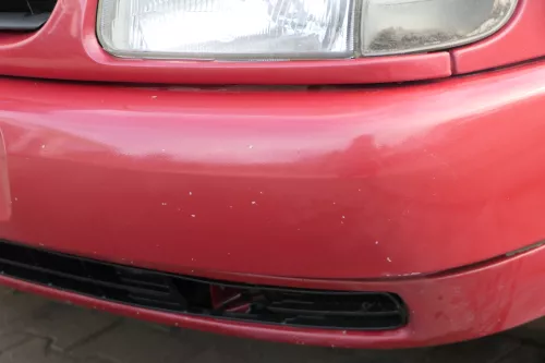 VW Polo 6N Stoßstange vorne 2-geteilte Frontstoßstange rot braun LC3M Stoßfänger (182539)