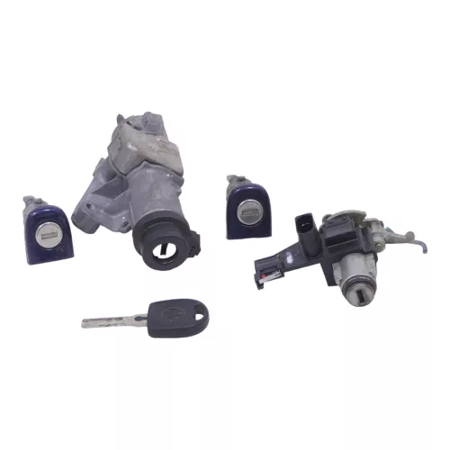 VW Polo 9N 9N3 Schloßsystem 2x Tür Heckschloß 1xSchlüssel Schloß Zündschloß