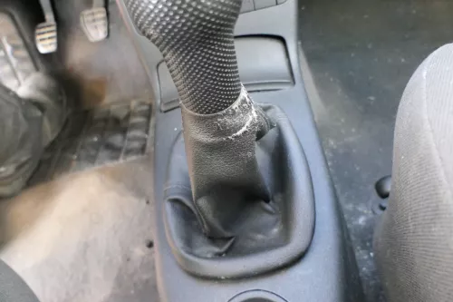 VW Lupo Polo 6N2 Schaltknauf Schaltsack Schaltung Schaltknüppel schwarz Leder (182798)