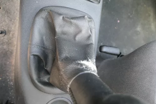 VW Lupo Polo 6N2 Schaltknauf Schaltsack Schaltung Schaltknüppel schwarz Leder (182798)