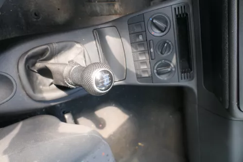 VW Lupo Polo 6N2 Schaltknauf Schaltsack Schaltung Schaltknüppel schwarz Leder (182798)