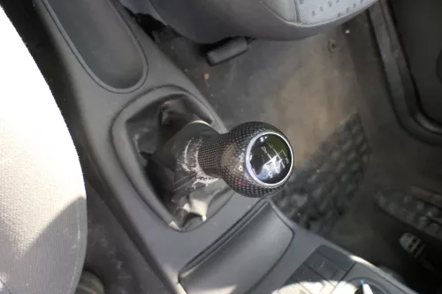 VW Lupo Polo 6N2 Schaltknauf Schaltsack Schaltung Schaltknüppel schwarz Leder (182798)