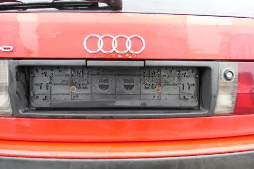 Audi 80 8C Kombi Avant Stoßstange hinten Spoiler rot LY3H (182828)