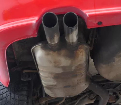 Audi 80 Quattro Allrad Auspuff Endschalldämpfer links hinten 2,6 2,8 ABS ACZ AAH