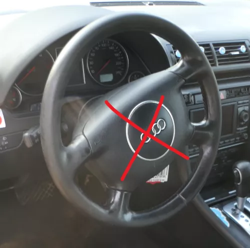 A6 4F A4 8E B7 B6 Lenkrad 4-Speichen 8E0419091BS 1KT soul schwarz Leder Nähte