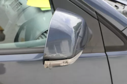 VW Polo 9N 9N3 mechanisch Spiegel Außenspiegel rechts vorne grau LC7V Blinker (183196)