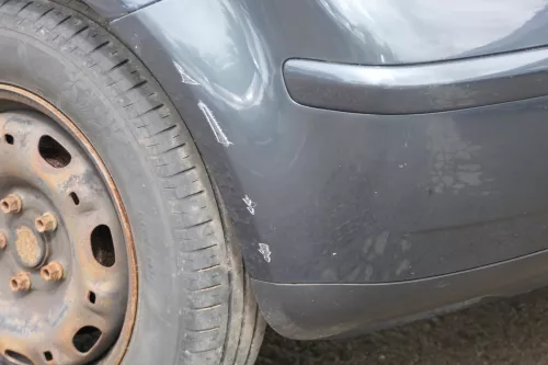 VW Polo 9N 9N3 Stoßstange Heckstoßstange hinten grau LC7V (183201)