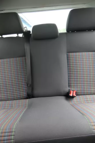 VW Polo 9N 9N3 Sitz Rückbank Sitzfläche Sitze 3 Punkt Gurt hinten OHNEKopf (183211)