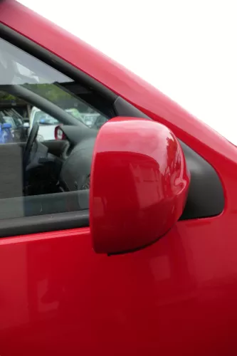 VW Golf 4 Bora manueller Spiegel vorne rechts Außenspiegel rot LP3G (183218)