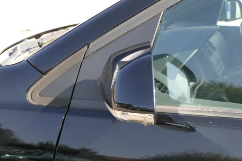 VW Polo 9N 9N3 mechanisch Spiegel Außenspiegel links vorne schwarz LC9Z Blinker (183235)