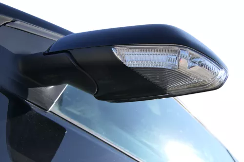 VW Polo 9N 9N3 mechanisch Spiegel Außenspiegel links vorne schwarz LC9Z Blinker (183235)