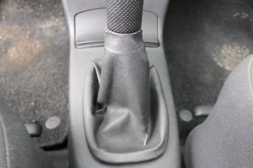 VW Lupo Polo 6N2 Schaltknauf Schaltsack Schaltung Schaltknüppel schwarz Leder (183304)