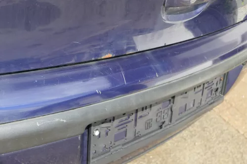 VW Polo 9N 9N3 Stoßstange Heckstoßstange hinten blau LB5N (183316)