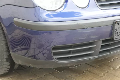 VW Polo 9N Stoßstange Frontstoßstange vorne blau LB5N (183325)