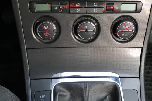 Passat 3C Mittelkonsole Verkleidung Klappe Abdeckung Dekor netzoptik schwarz mat (183365)