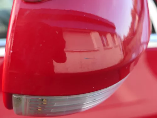 VW Passat 3C elektrischer Spiegel Außenspiegel rechts rot LY3D anklappbar Umfel (183380)