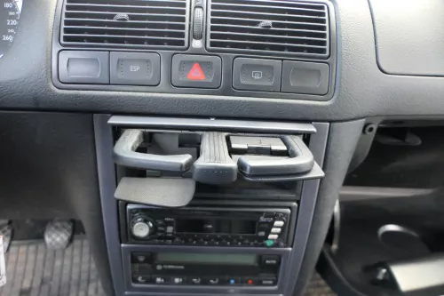 Golf 4 Bora Mittelkonsole Verkleidung um Radio 1j1858069G Dekor grau Türgriff (183485)