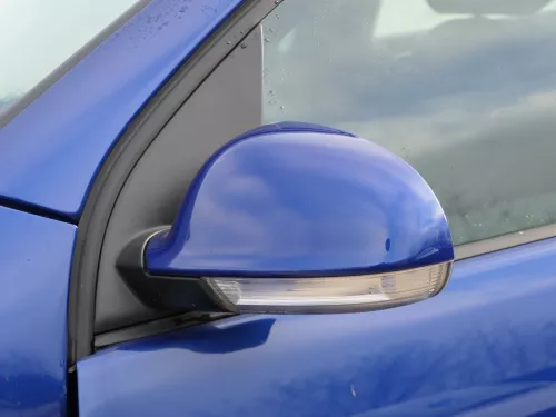 VW Golf 5 1K elektrischer Spiegel Außenspiegel links mit Blinker blau LC5J