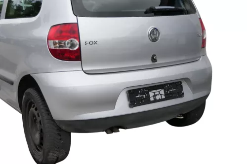 VW Fox 5Z Stoßstange hinten Stoßfänger silber LA7W Heckstoßstange