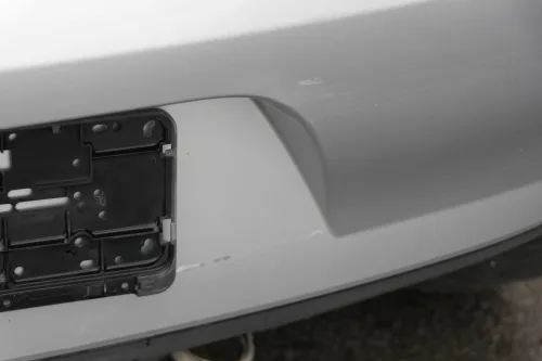 VW Fox 5Z Stoßstange hinten Stoßfänger silber LA7W Heckstoßstange (183545)