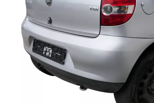VW Fox 5Z Stoßstange hinten Stoßfänger silber LA7W Heckstoßstange (183545)
