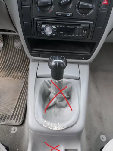 VW Passat 3B Mitteltunnel + Aschenbecher Verkleidung Schaltknauf grau