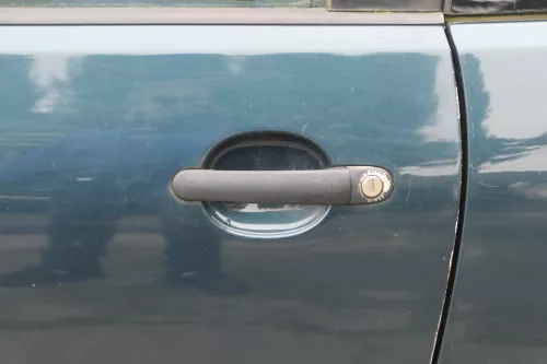 VW Polo 9N 9N3 Tür vorne links Fahrertür 2/3-Türer grün LC6X -ohne Anbauteile (183644)