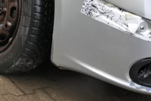 Fabia 6Y Stoßstange Stoßfänger vorne grau silber LF7T Facelift-Gitter NSW-MÄNGEL (183656)