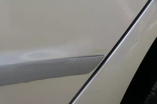 Skoda Fabia 6Y Limousine Schrägheck Tür hinten links grau silber LF7T (183677)