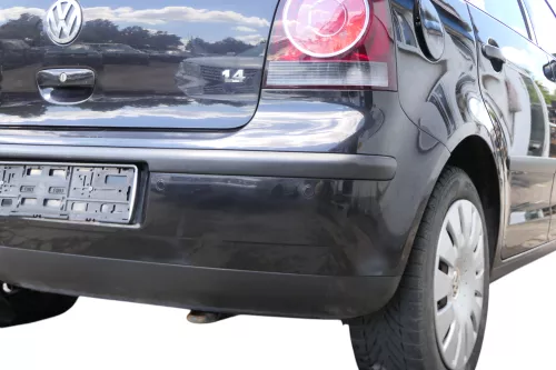 VW Polo 9N 9N3 Stoßstange Heckstoßstange hinten schwarz LC9Z - Einparkhilfe PDC (183798)