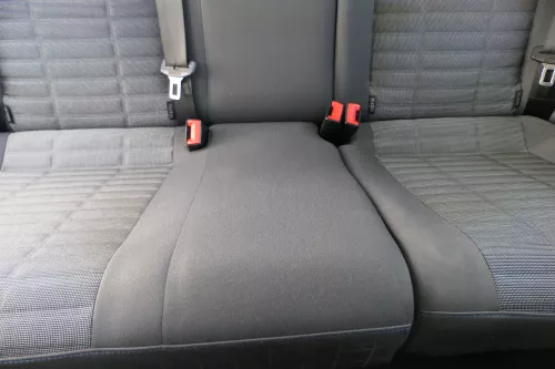 VW Polo 9N 9N3 Sitz Rückbank Sitzfläche Sitze 3 Punkt Gurt hinten blau OHNEKopfs (183806)