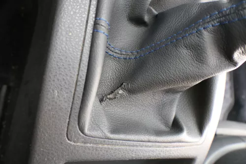 VW Polo 9N 9N3 Schaltknauf Schaltsack Schaltung 6Q1711113G Leder schwarz