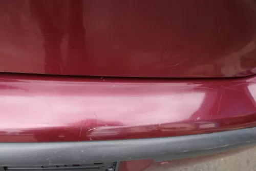 VW Polo 9N 9N3 Stoßstange Heckstoßstange hinten rot LC3R - Einparkhilfe PDC (183818)