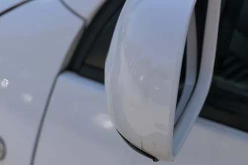 VW Lupo Arosa elektrischer Spiegel Außenspiegel links weiß LB9A (184166)