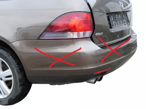 Golf 5 + 6 Kombi Avant NUR Spoiler für Stoßstange hinten Heckstoßstange schwarz  (184229)