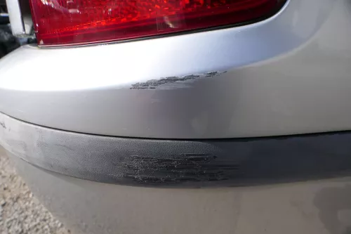 Skoda Fabia 6Y Kombi Stufenhec Stoßstange hinten Heckstoßstange grau silber LF7T (184286)