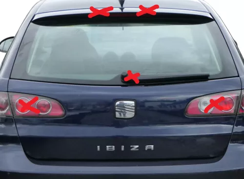 Ibiza 6L Heckklappe Klappe hinten Kofferraumklappe blau LW5U - ohne Spoiler