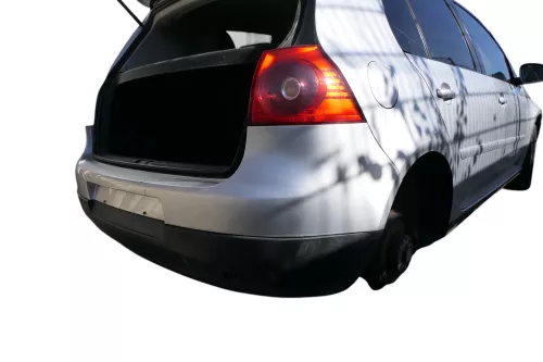VW Golf 5 1K Limousine Stoßstange hinten Heckstoßstange silber grau LA7W (184428)