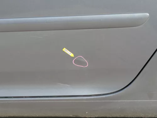 Golf 5 V 1K Tür Türrahmen hinten links 4/5-Türer grau LA7T -ohneAnbautei (184451)